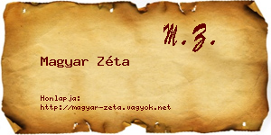 Magyar Zéta névjegykártya