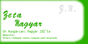 zeta magyar business card